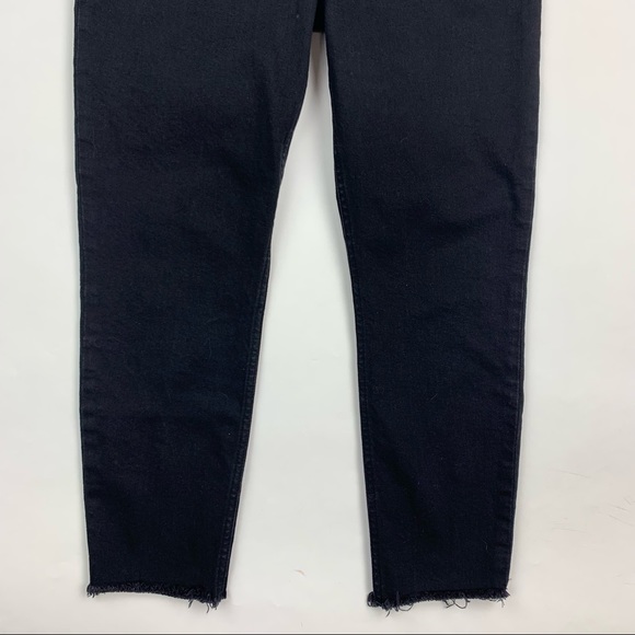 RE/DONE 90’s High Rise Ankle Crop Raw Hem Black Jeans Sz 31 - Picture 4 of 11